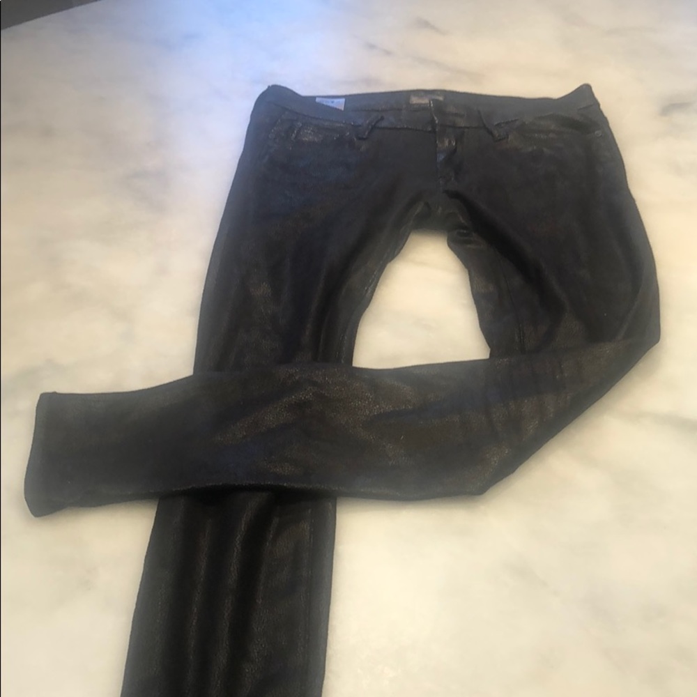 Mother (faux) leather pants/jeans